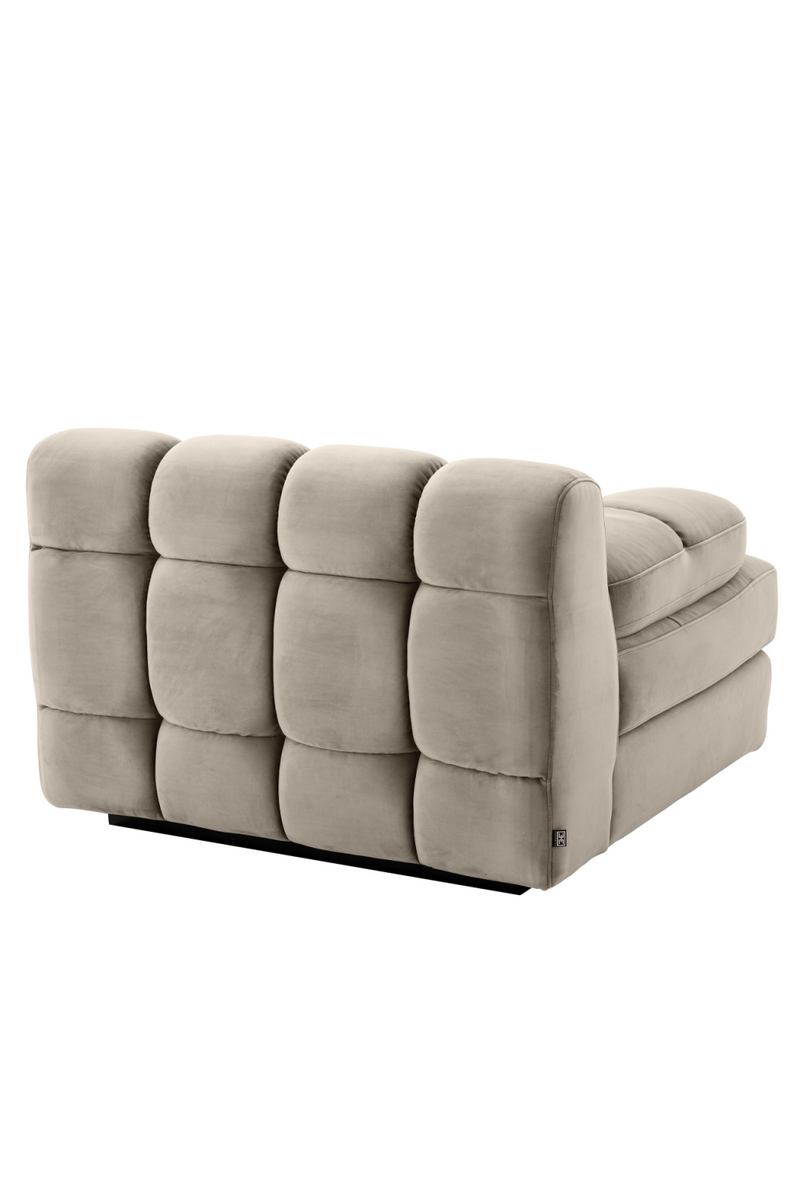 Canapé en velours beige (module gauche) | Eichholtz Dean | Meubleluxe.fr