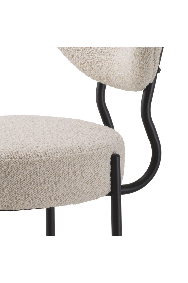 Chaise de salle à manger bouclé crème (lot de 2) | Eichholtz Vicq | Meubleluxe.fr