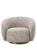 Fauteuil pivotant Mademoiselle beige | Eichholtz Brice | Meubleluxe.fr