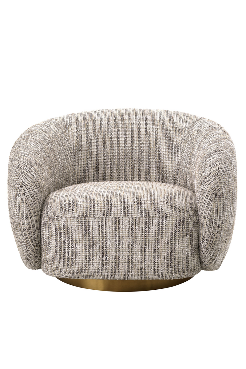 Fauteuil pivotant Mademoiselle beige | Eichholtz Brice | Meubleluxe.fr