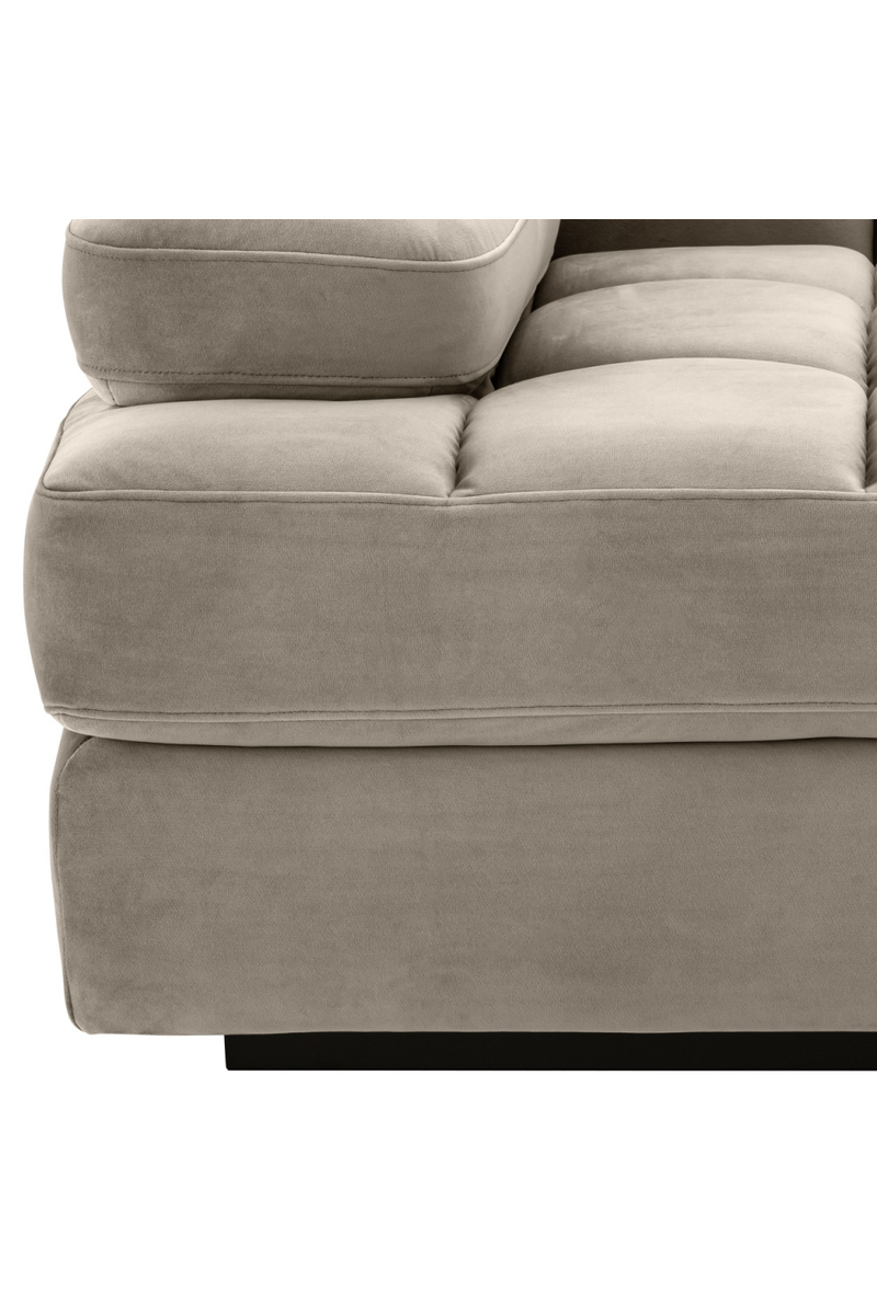 Canapé en velours beige (module gauche) | Eichholtz Dean | Meubleluxe.fr