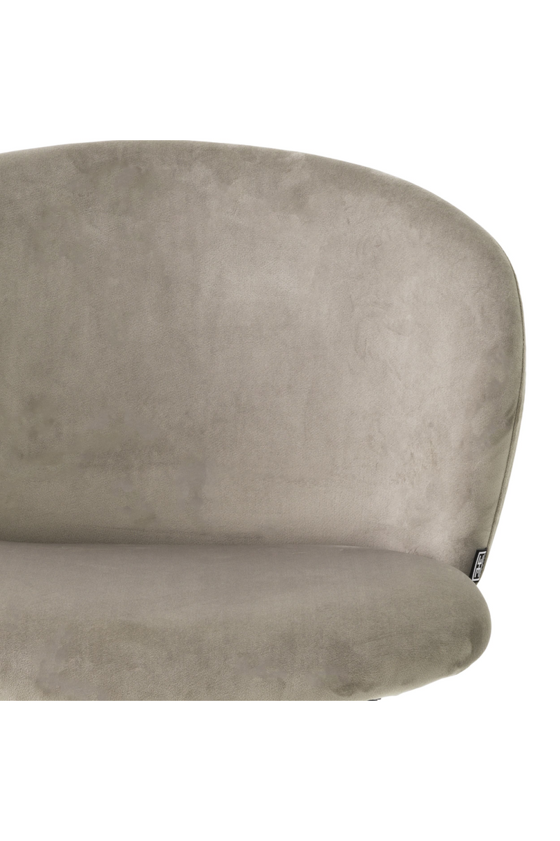 Chaise de comptoir en velours beige Roche | Eichholtz Volante | Meubleluxe.fr