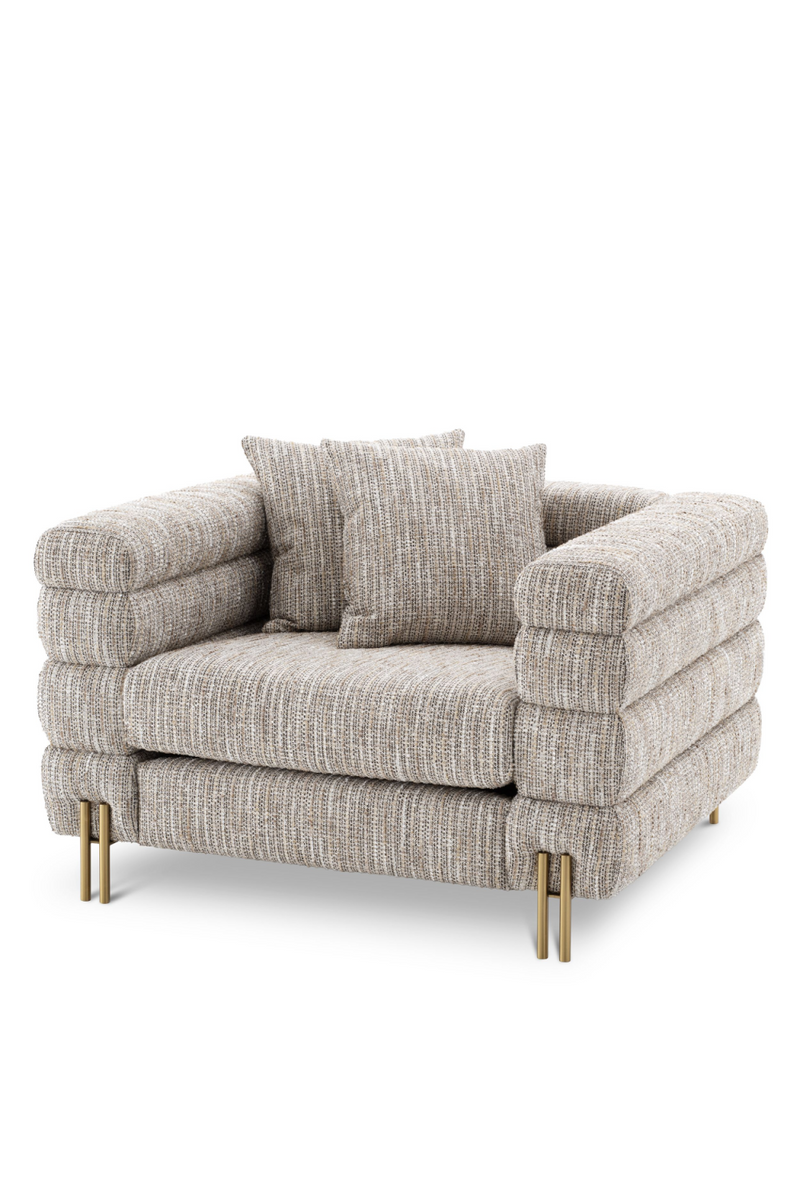 Fauteuil Mademoiselle beige Art Déco | Eichholtz York | Meubleluxe.fr