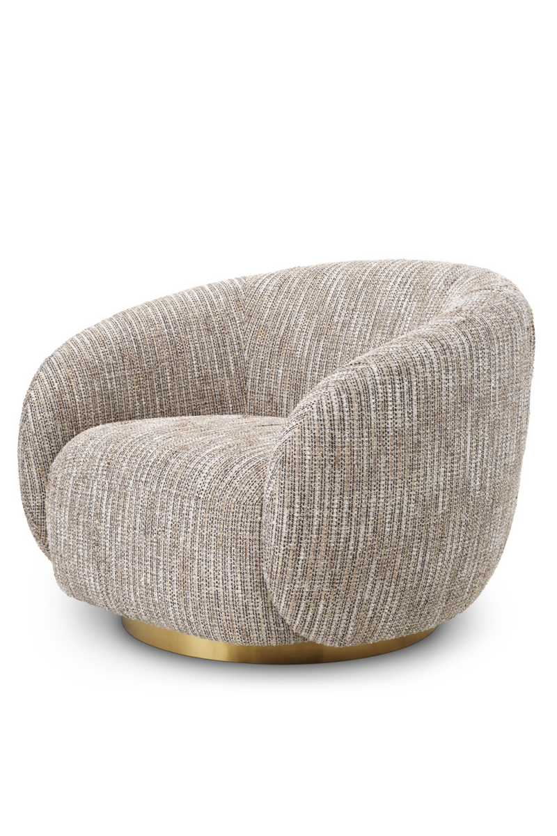 Fauteuil pivotant Mademoiselle beige | Eichholtz Brice | Meubleluxe.fr