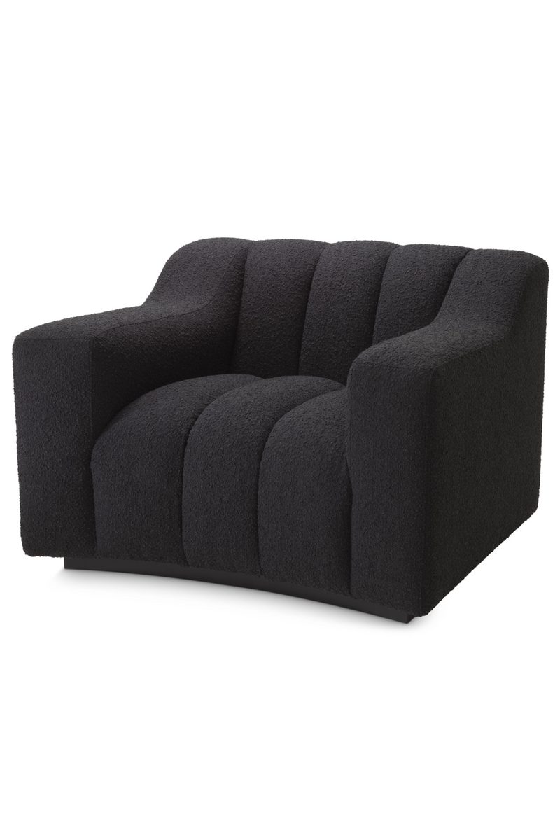 Fauteuil bouclé noir | Eichholtz Kelly | Meubleluxe.fr