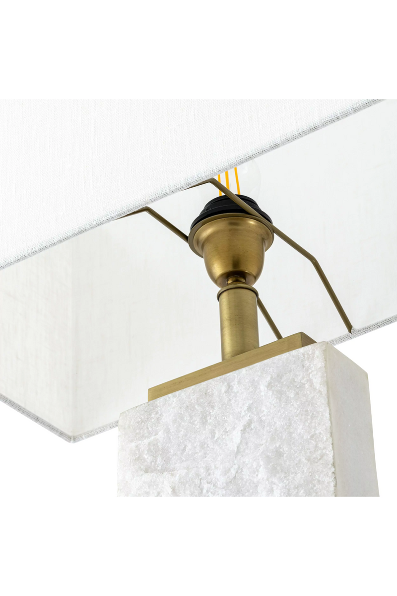 Lampadaire en marbre et laiton | Eichholtz Newton | Meubleluxe.fr