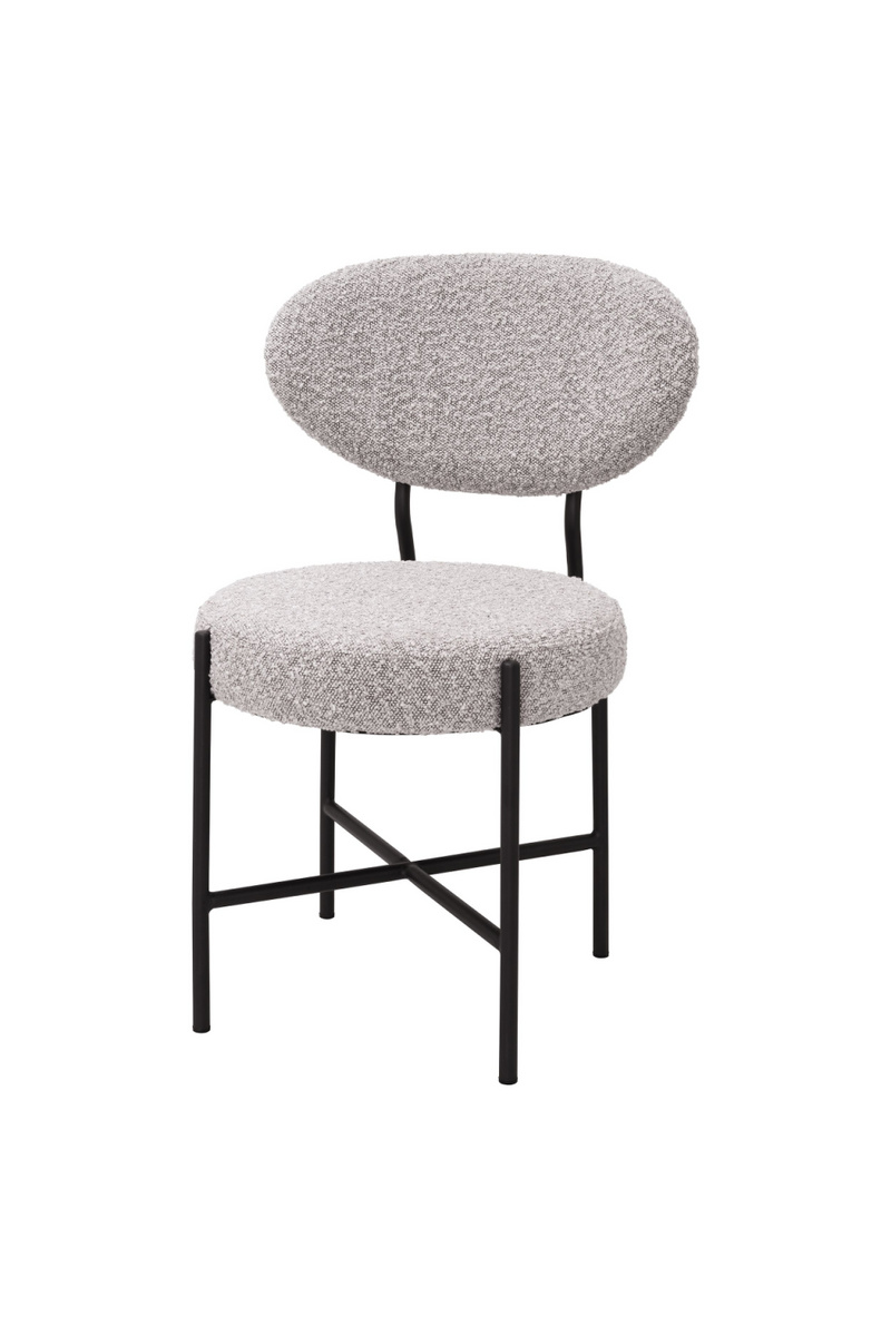 Chaise de salle à manger bouclé gris (lot de 2) | Eichholtz Vicq | Meubleluxe.fr