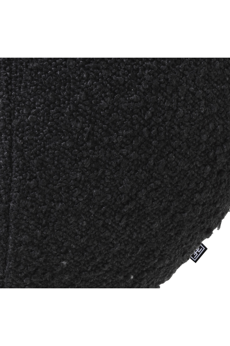 Coussin rond bouclé noir | Eichholtz Palla L | Meubleluxe.fr