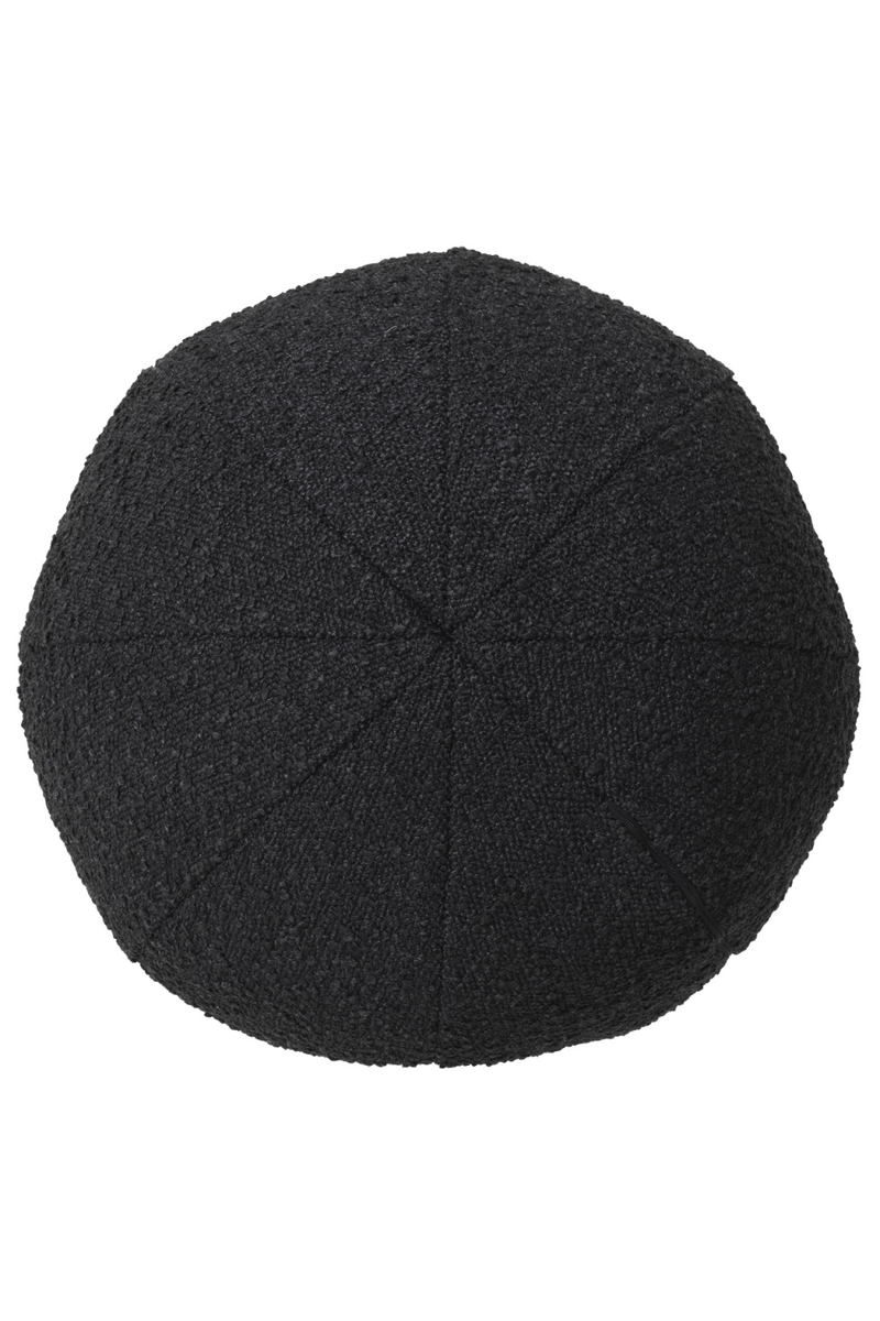 Coussin rond bouclé noir | Eichholtz Palla L | Meubleluxe.fr