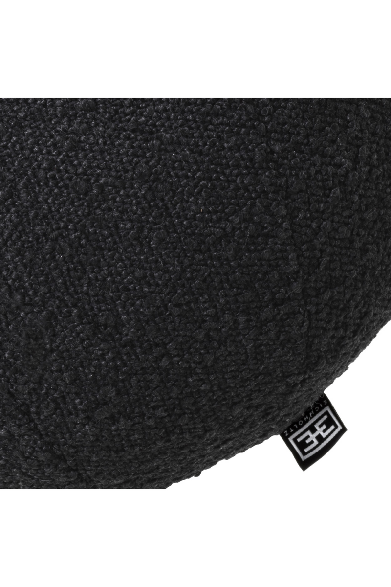 Coussin rond bouclé noir | Eichholtz Palla S | Meubleluxe.fr