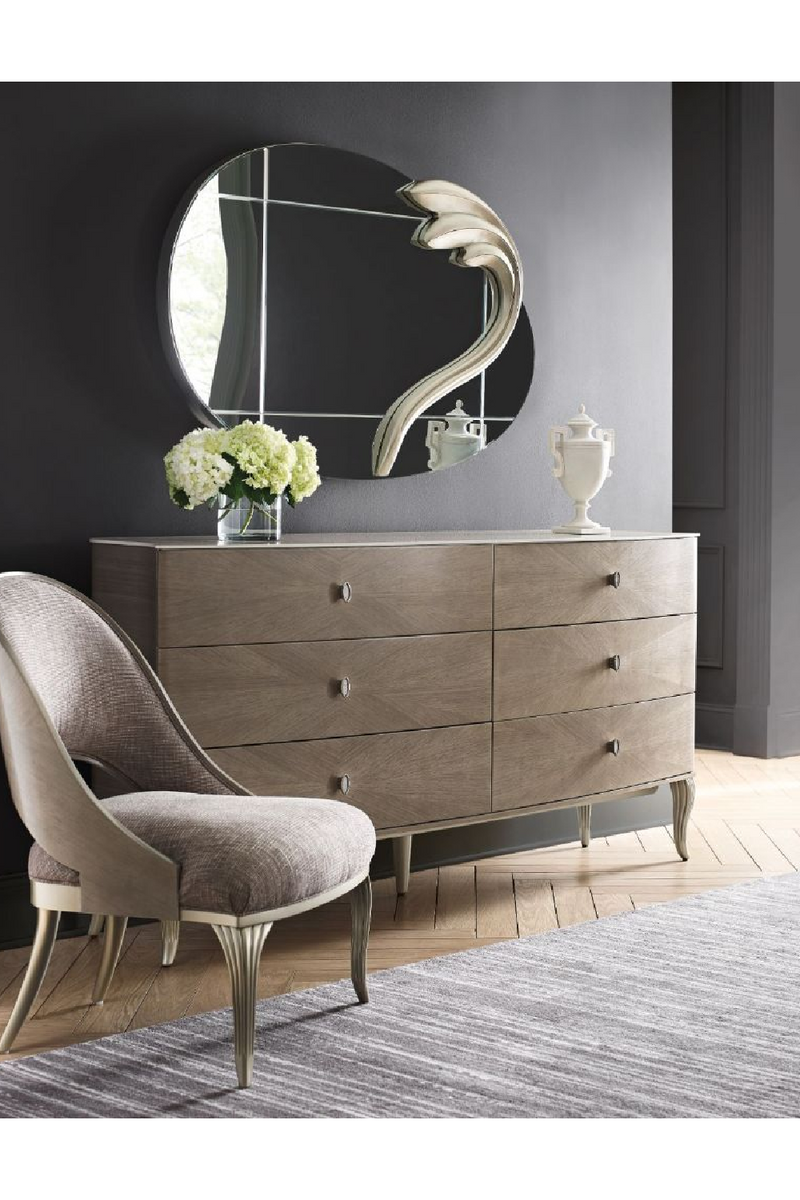 Miroir Art déco fleur de Lys | Caracole Lillian | Meubleluxe.fr