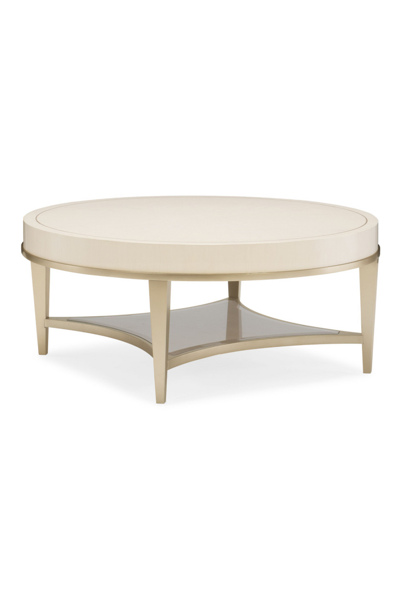 Table basse ronde en bois d'érable clair | Caracole Adela | Meubleluxe.fr