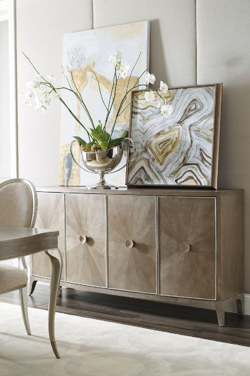 Buffet 4 portes en bois de frêne | Caracole Credenza | Meubleluxe.fr