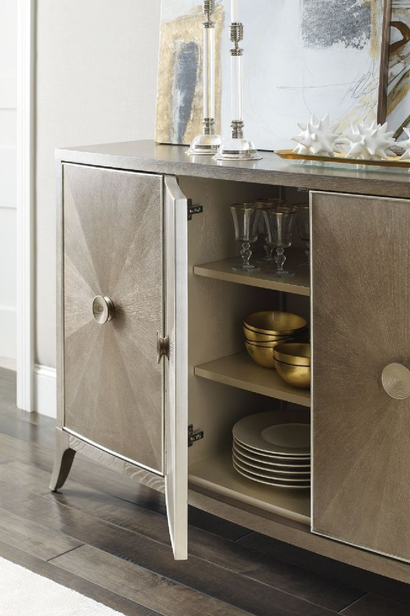 Buffet 4 portes en bois de frêne | Caracole Credenza | Meubleluxe.fr