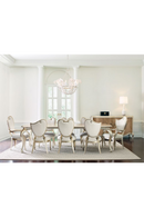 Table de salle à manger extensible sérigraphié en bois | Caracole Fontainebleau | Meubleluxe.fr