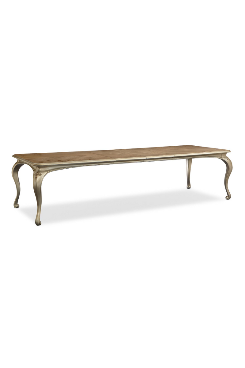 Table de salle à manger extensible sérigraphié en bois | Caracole Fontainebleau | Meubleluxe.fr