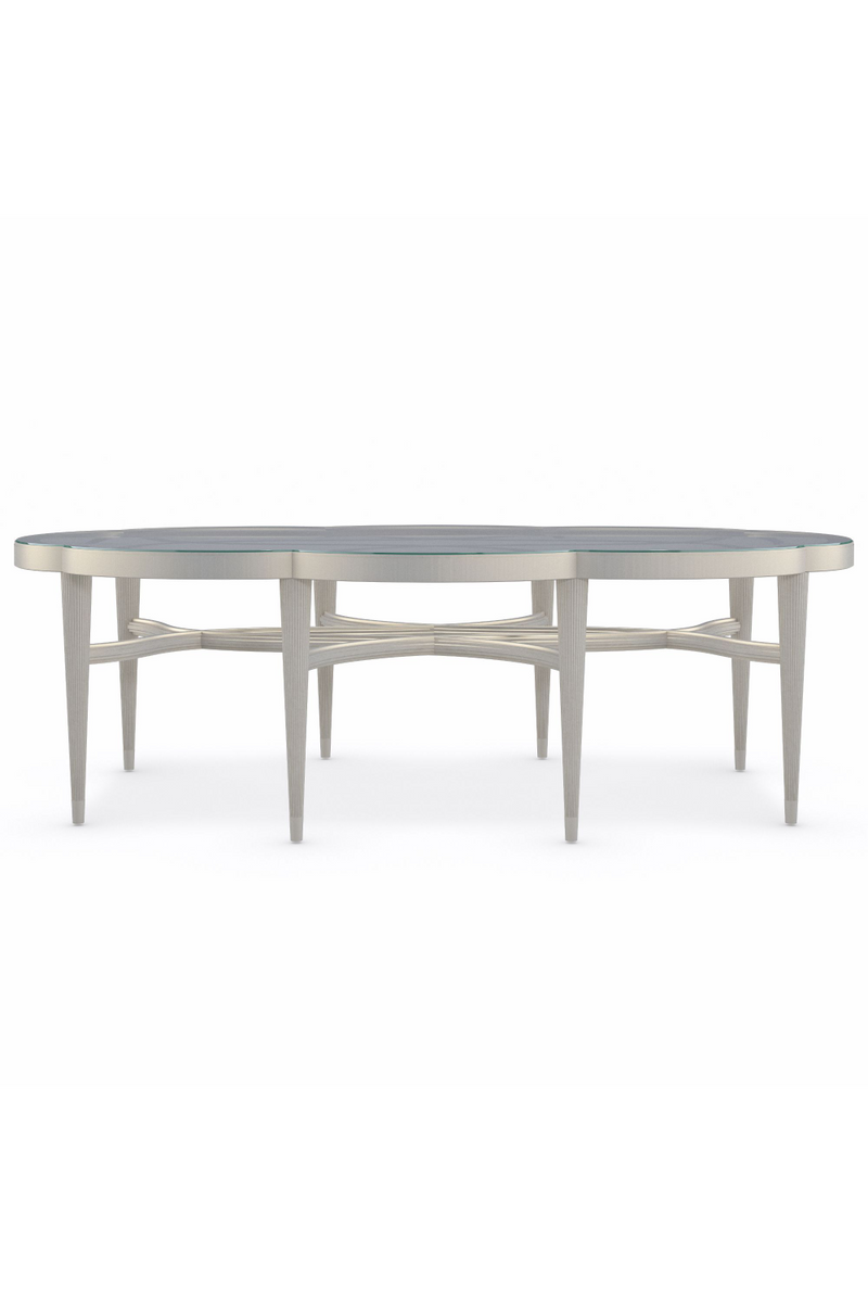 Table basse ovale en verre | Caracole Lillian | Meubleluxe.fr