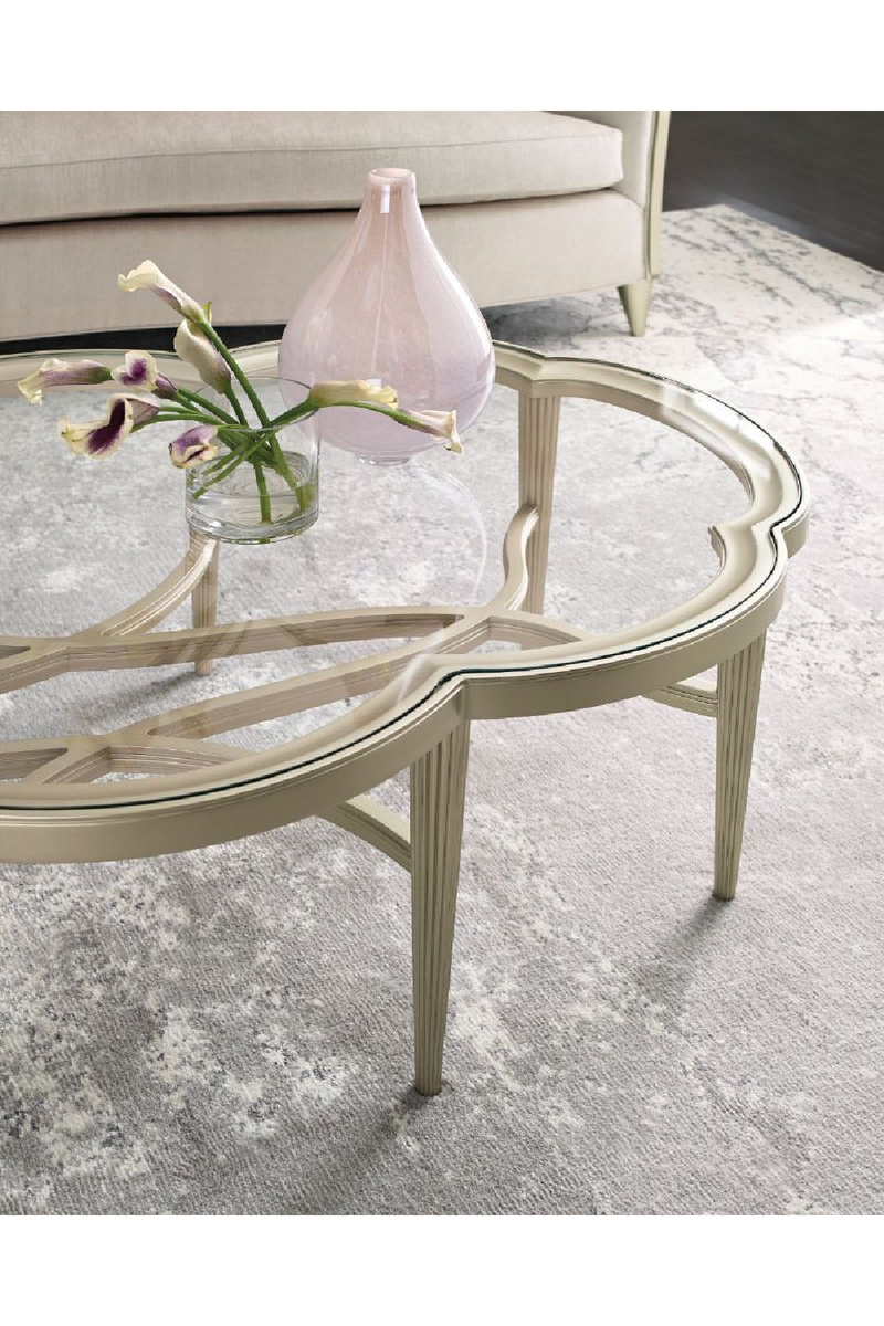 Table basse ovale en verre | Caracole Lillian | Meubleluxe.fr