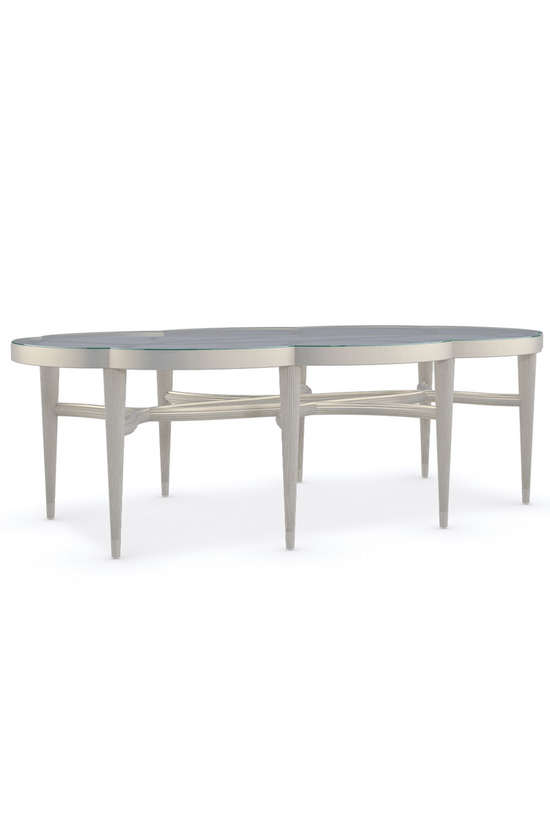 Table basse ovale en verre | Caracole Lillian | Meubleluxe.fr