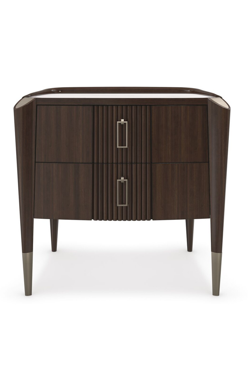 Table de chevet en bois de Sapelli | Caracole Oxford L | Meubleluxe.fr