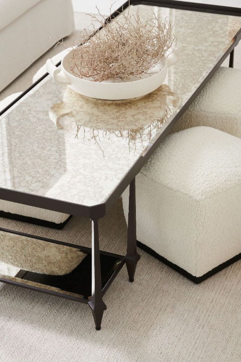 Table basse en bronze et en verre antique | Caracole Be | Meubleluxe.fr