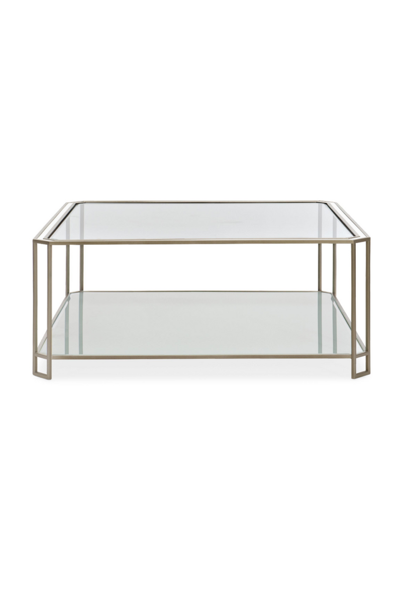 Table basse en verre et en laiton | Caracole Stage | Meubleluxe.fr