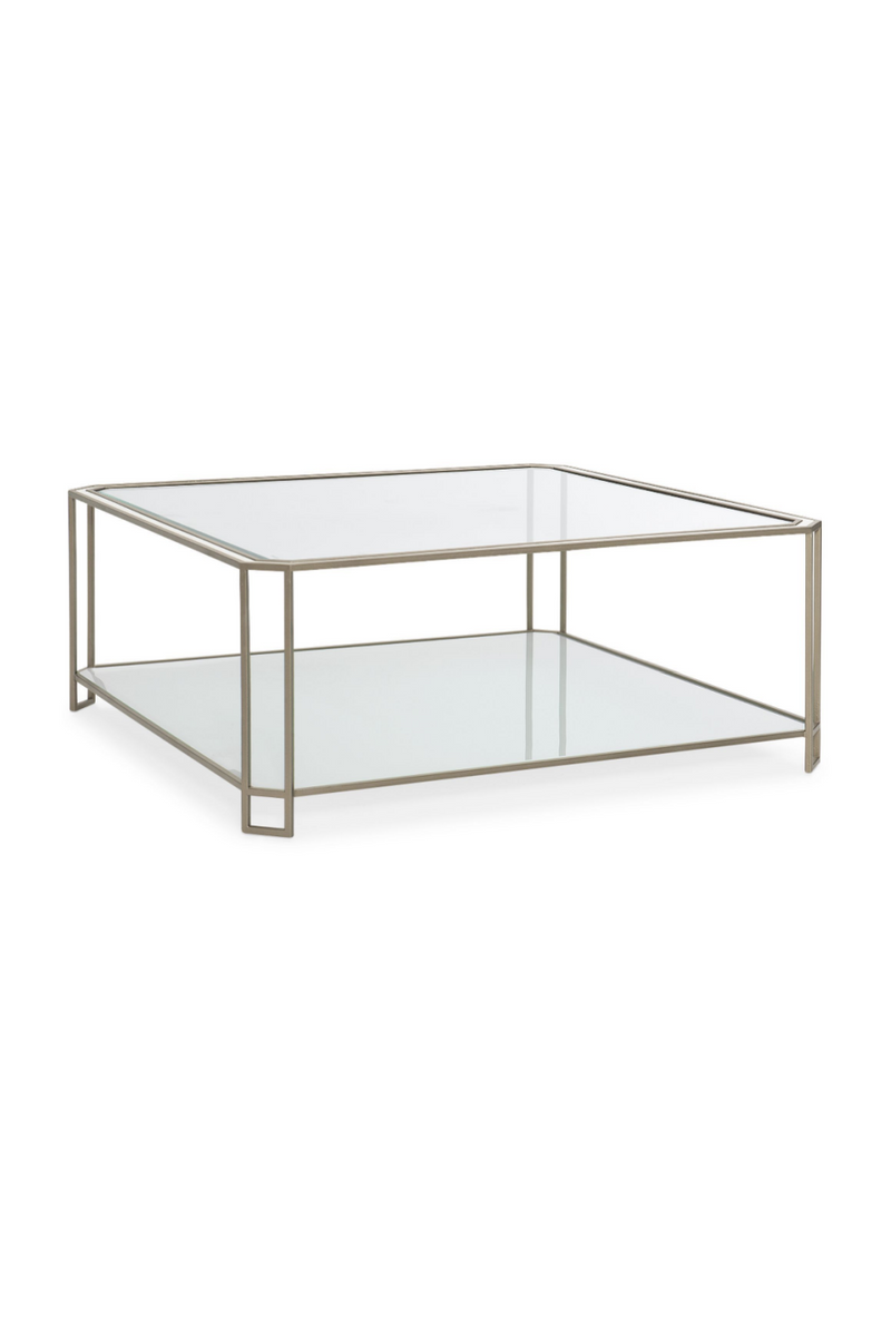 Table basse en verre et en laiton | Caracole Stage | Meubleluxe.fr