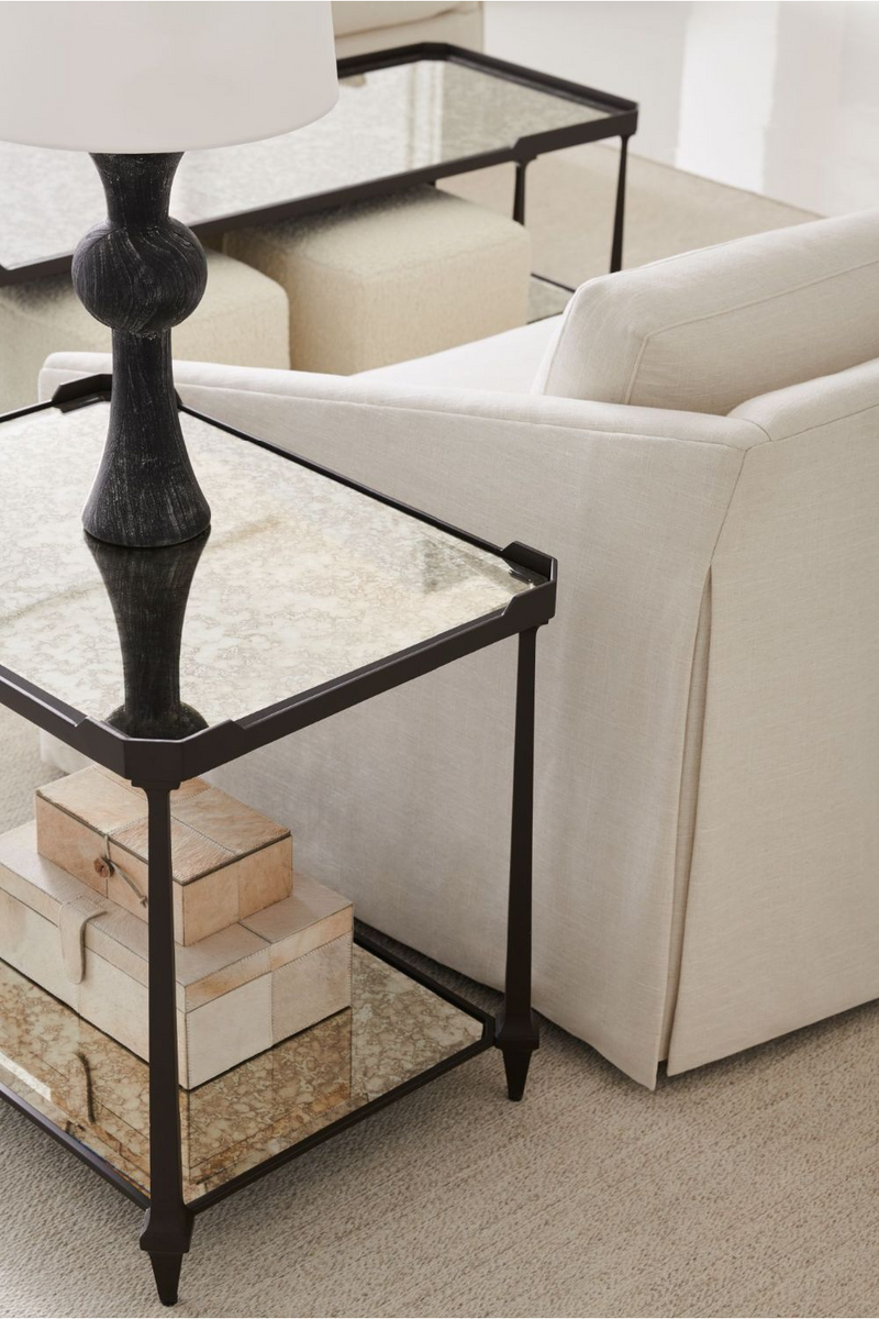 Table d'appoint en verre et en bronze | Caracole End All | Meubleluxe.fr