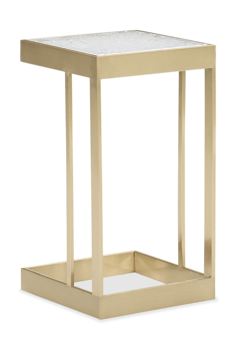 Table d'appoint en laiton et en cristaux | Caracole Dainty | Meubleluxe.fr