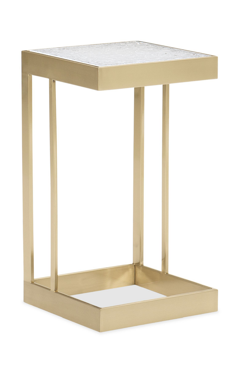 Table d'appoint en laiton et en cristaux | Caracole Dainty | Meubleluxe.fr