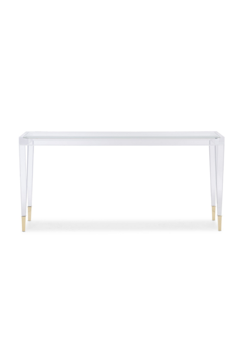 Console rectangulaire en acrylique transparent | Caracole Ahhhhh | Meubleluxe.fr