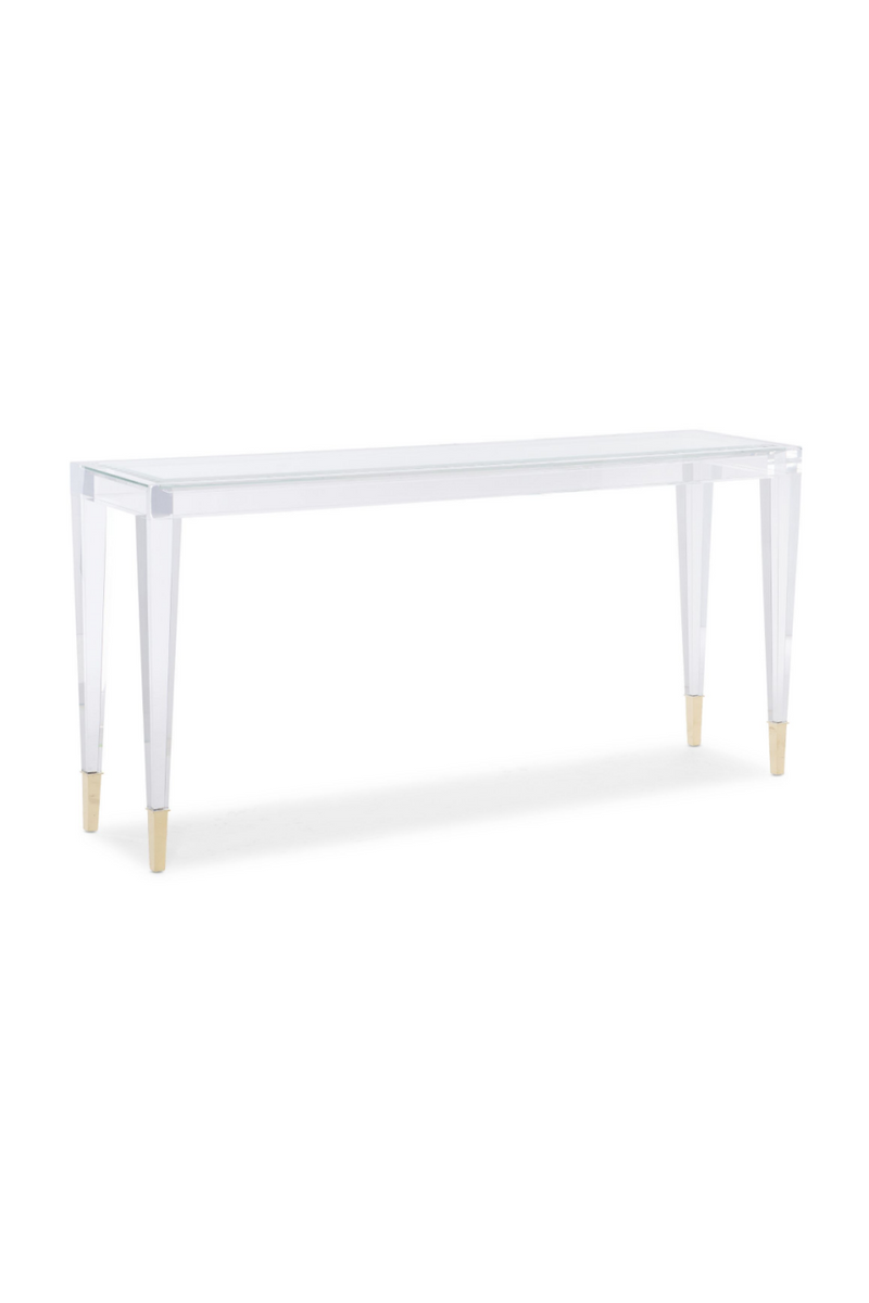 Console rectangulaire en acrylique transparent | Caracole Ahhhhh | Meubleluxe.fr