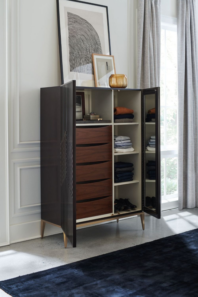 Commode en bois de noyer chocolat | Caracole Out | Meubleluxe.fr