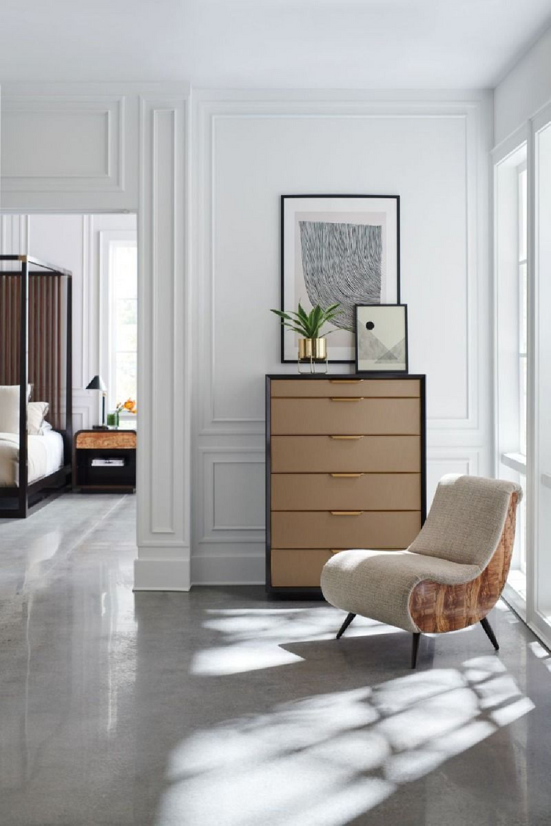 Commode en bois de noyer chocolat | Caracole Wrap | Meubleluxe.fr