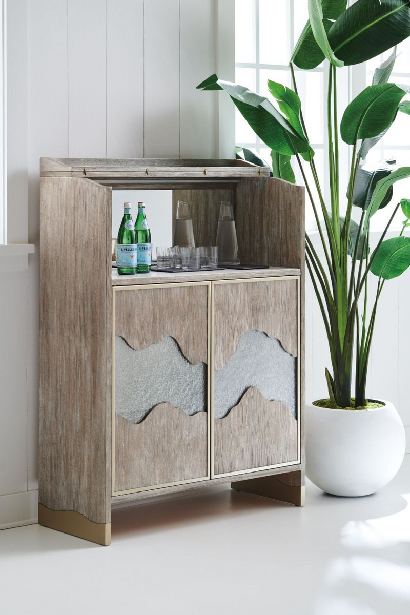 Light wood bar cabinet | Caracole The Flow