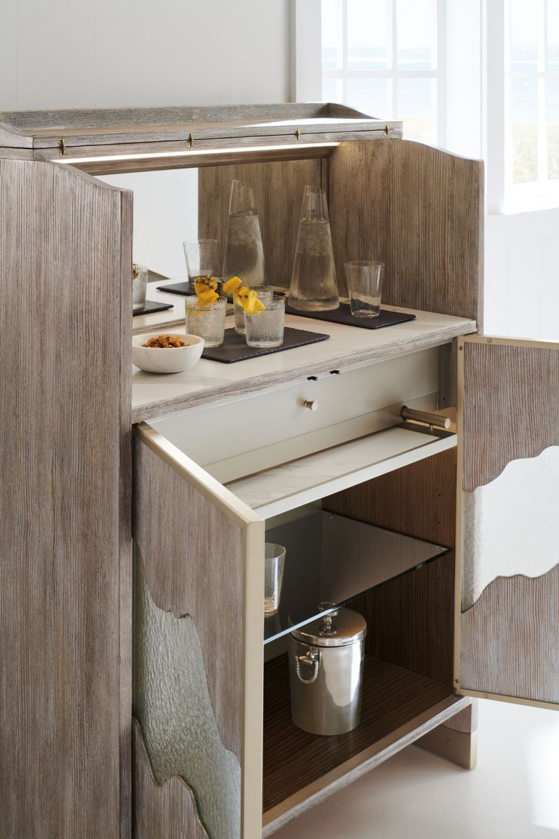 Meuble de bar en bois clair | Caracole The Flow | Meubleluxe.fr