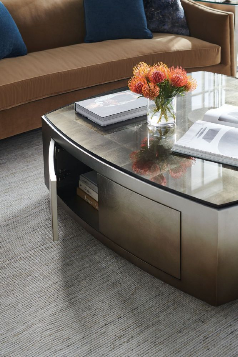 Table basse teintée en verre | Caracole Case | Meubleluxe.fr