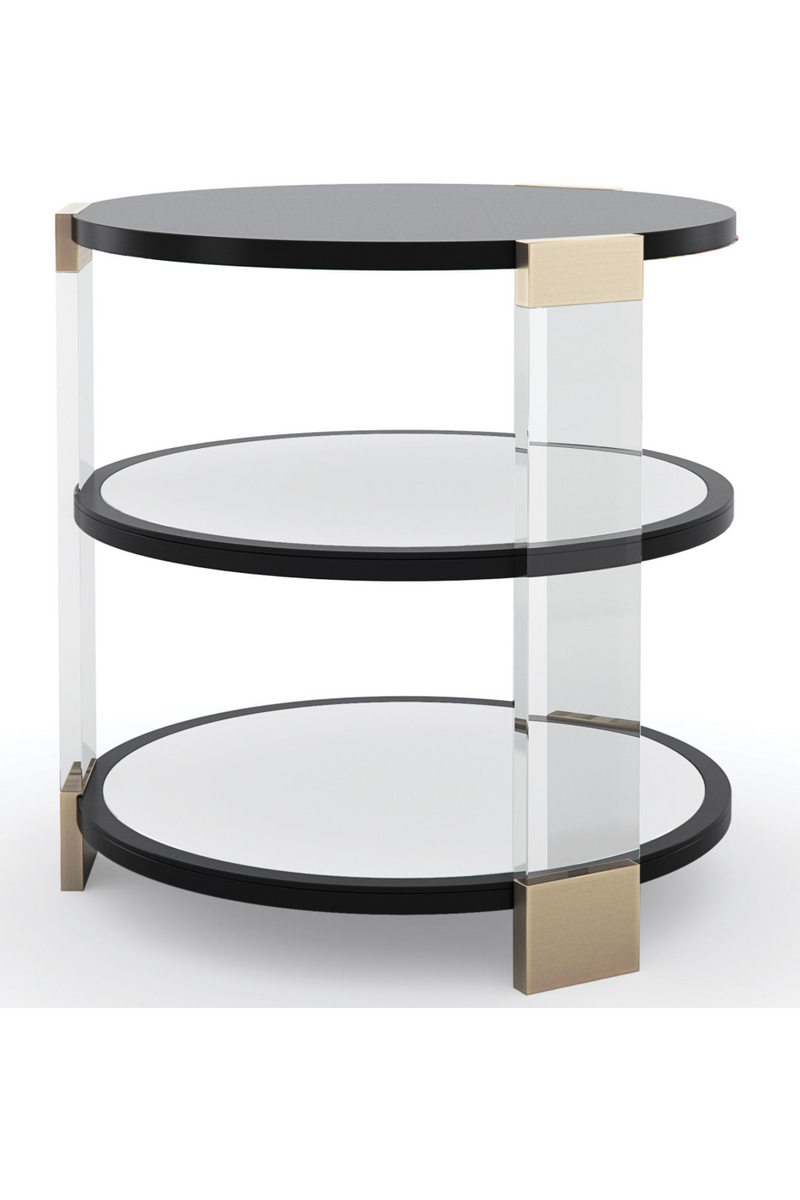 Table d'appoint en verre et en bois noir | Caracole Go It | Meubleluxe.fr