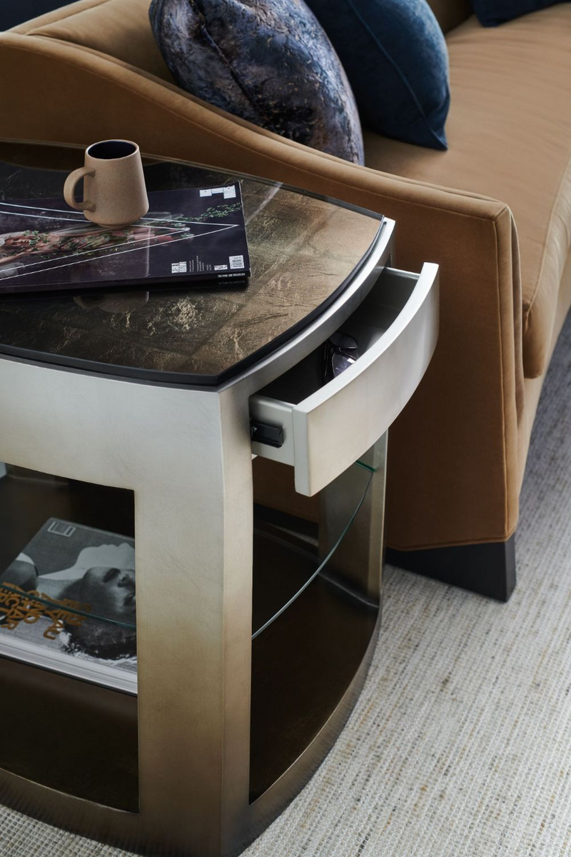 Table d'appoint teintée en verre | Caracole Open | Meubleluxe.fr