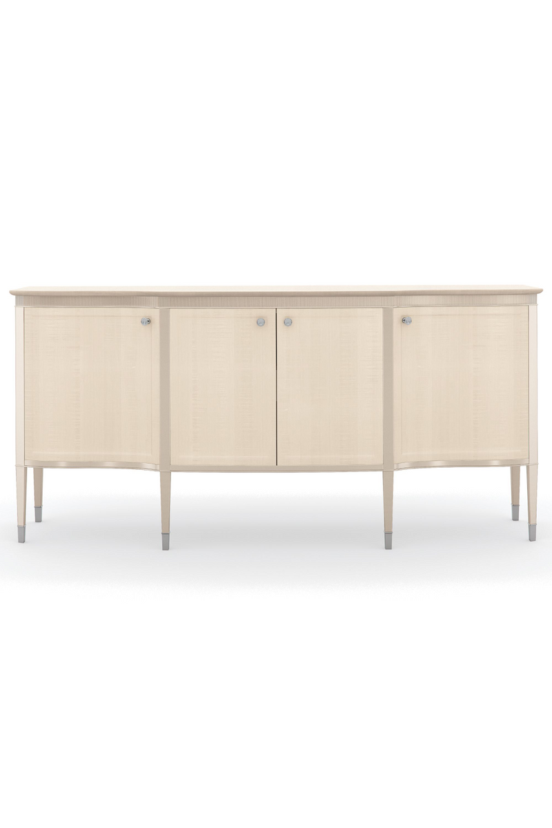 Buffet 4 portes en bois crème | Caracole Service | Meubleluxe.fr