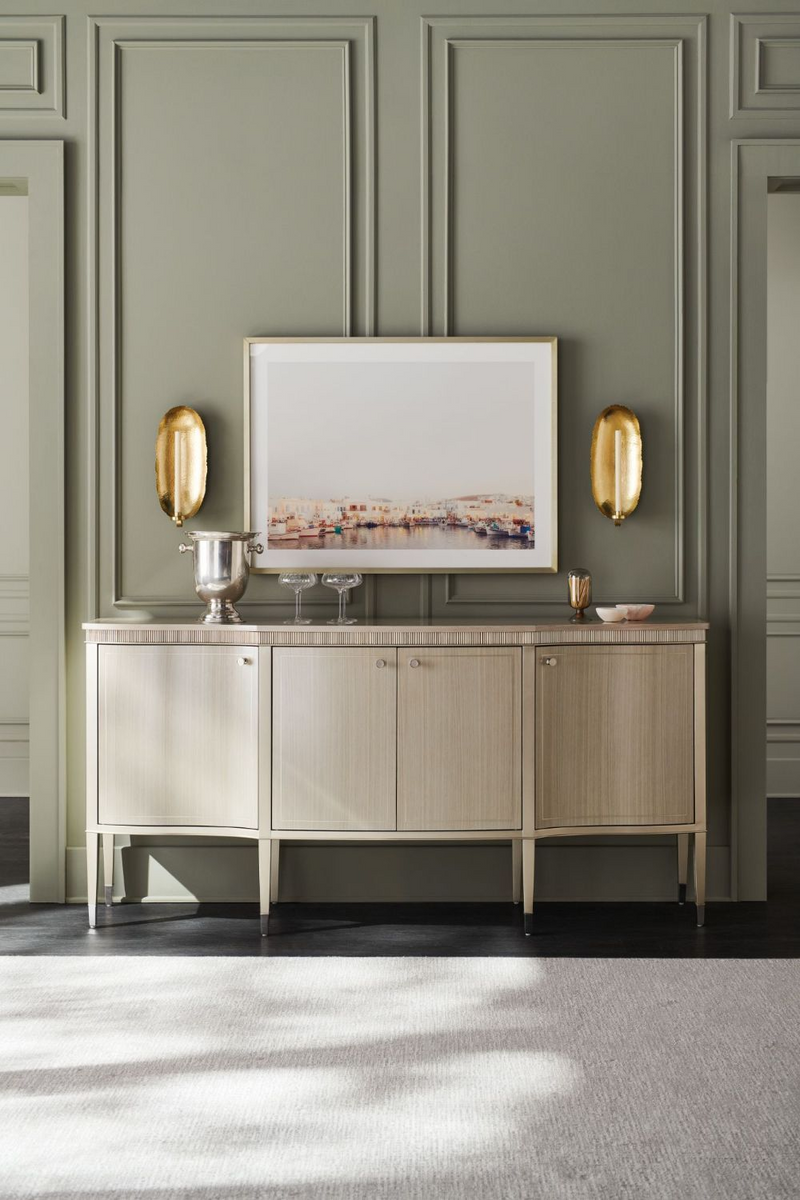 Buffet 4 portes en bois crème | Caracole Service | Meubleluxe.fr