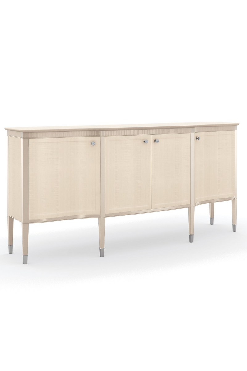 Buffet 4 portes en bois crème | Caracole Service | Meubleluxe.fr