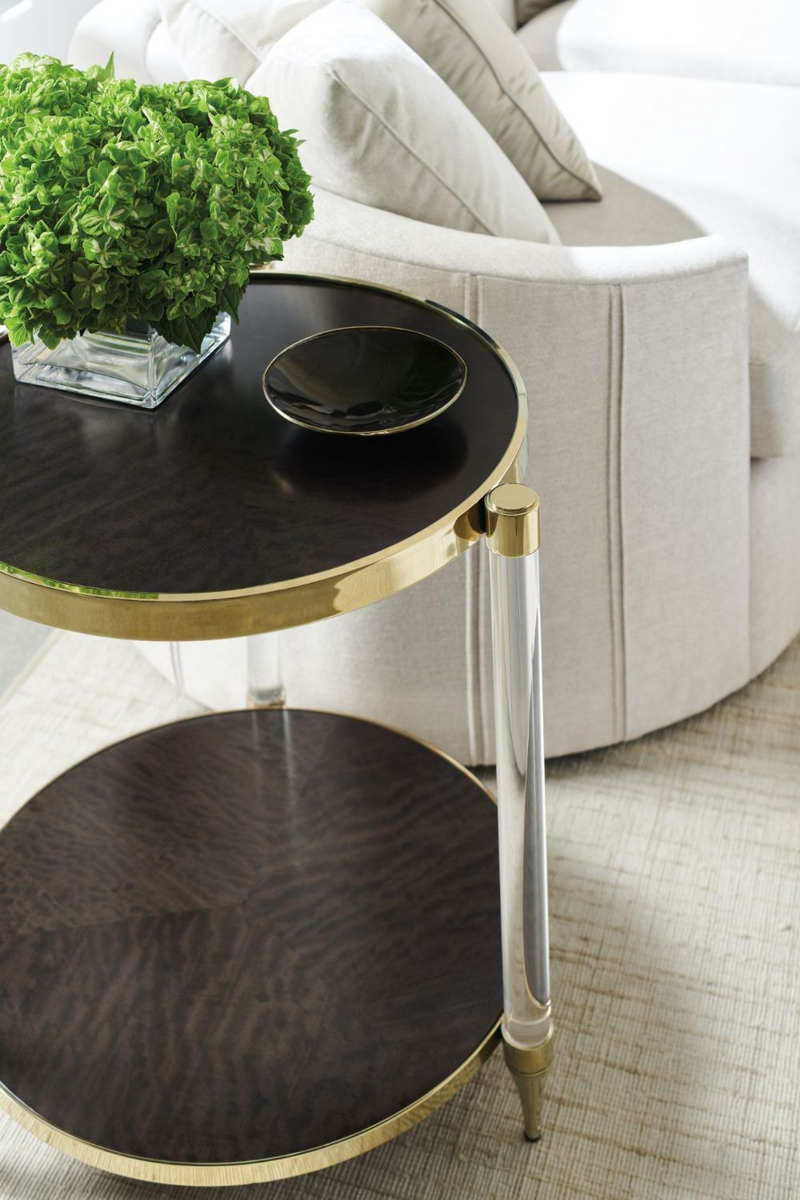 Table d'appoint en bois fumé | Caracole End Game | Meubleluxe.fr