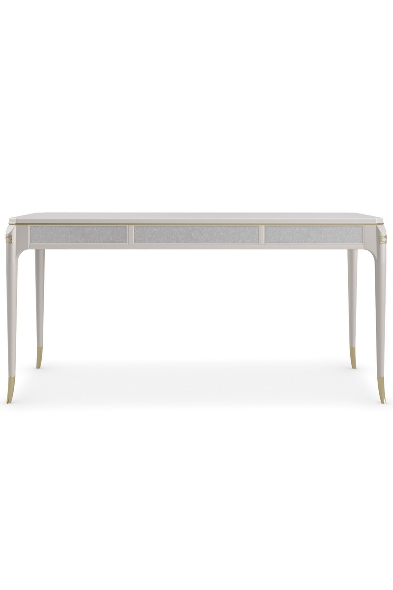 Bureau en bois nacré blanc | Caracole Sincerely | Meubleluxe.fr