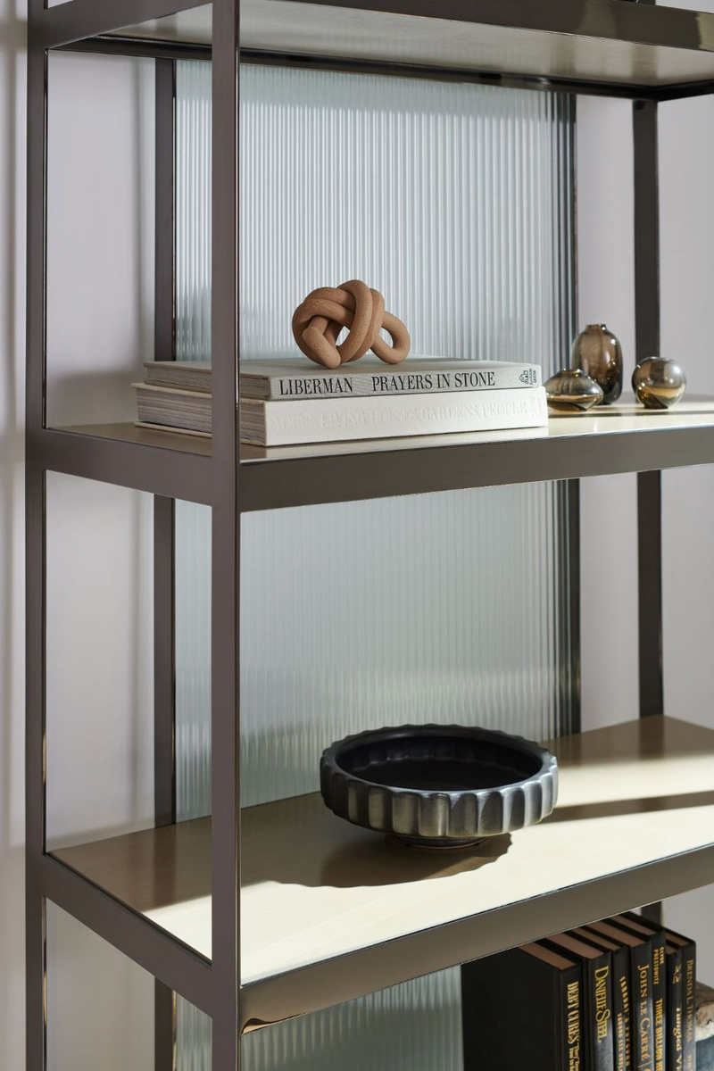 Etagère en bronze et verre | Caracole Shelf Life | Meubleluxe.fr