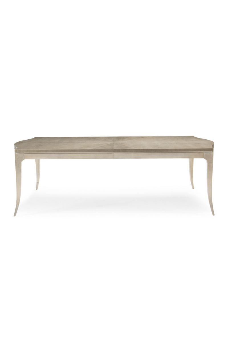 Table de salle à manger rectangulaire en bois d'érable argenté | Caracole Platter | Meubleluxe.fr