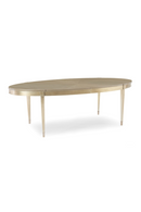 Table de salle à manger ovale en bois d'érable argenté | Caracole House | Meubleluxe.fr