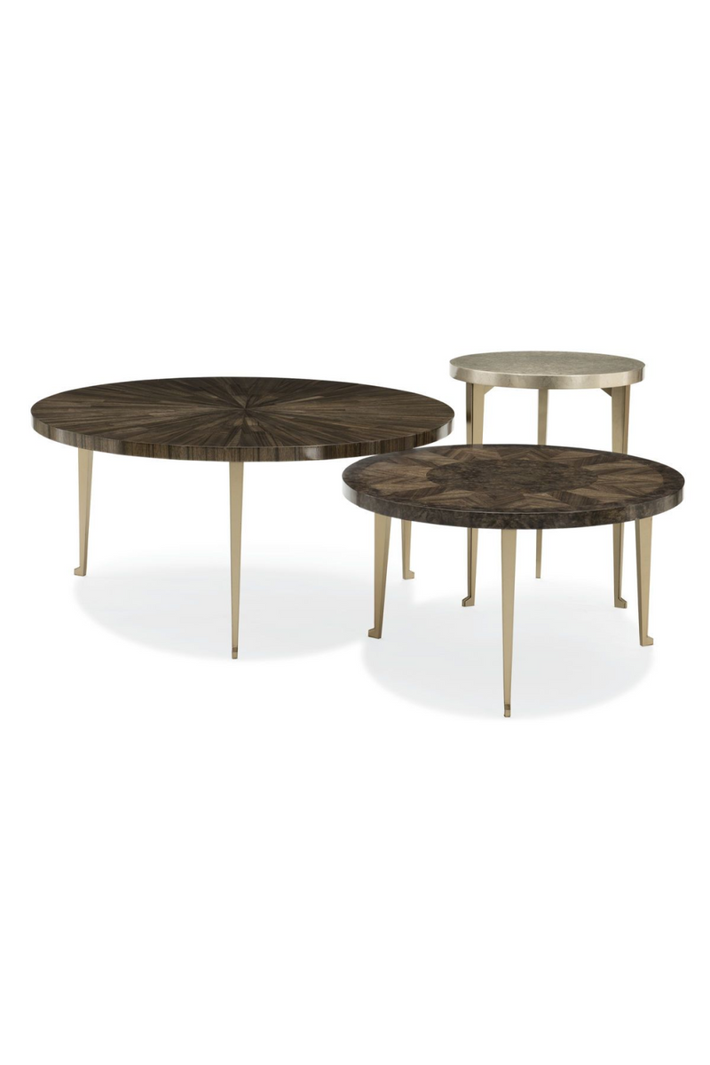 Table basse en bois Paldao et laiton brillant | Caracole Bunch  | Meubleluxe.fr