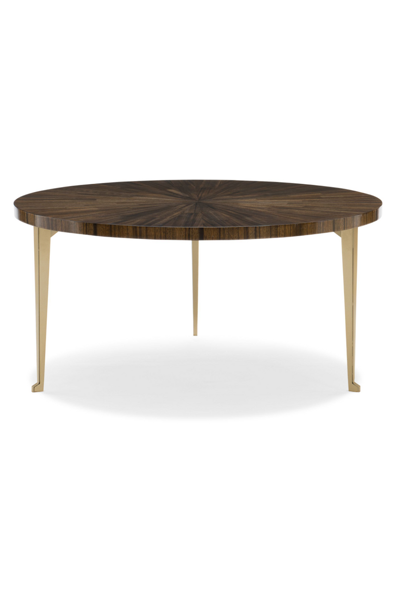 Table basse en bois Paldao et laiton brillant | Caracole Bunch  | Meubleluxe.fr