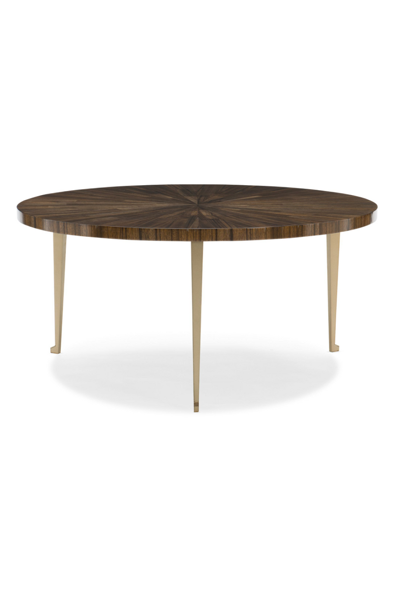 Table basse en bois Paldao et laiton brillant | Caracole Bunch  | Meubleluxe.fr